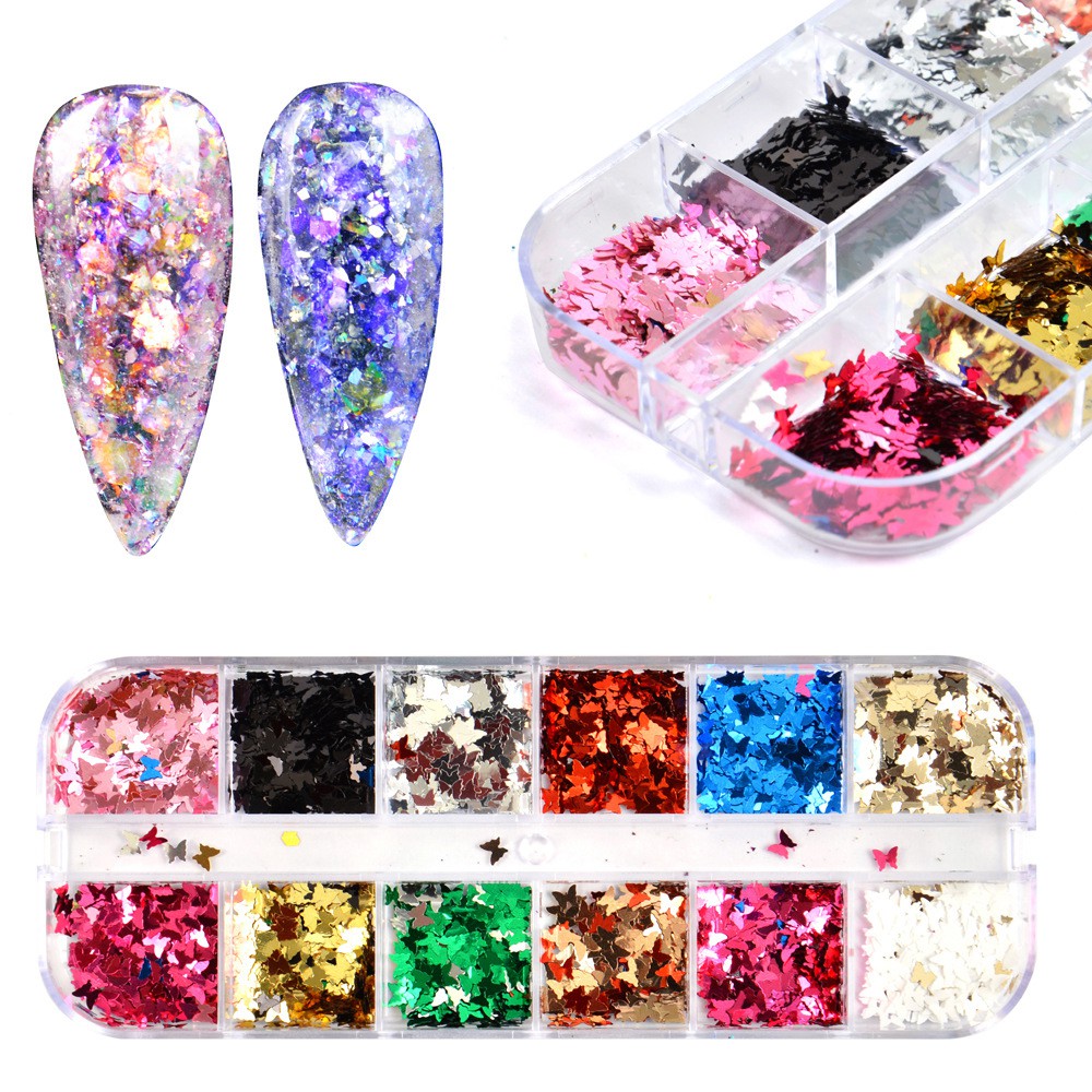 Bướm trang trí móng, bướm ẩn nail Jeliva Chính Hãng