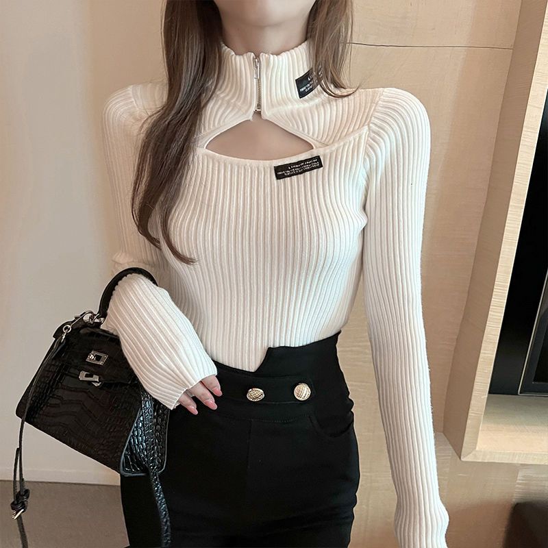 Áo Len Cổ Cao Thiết Kế Mới Thời Trang Mùa Thu Đông Dành Cho Nữ