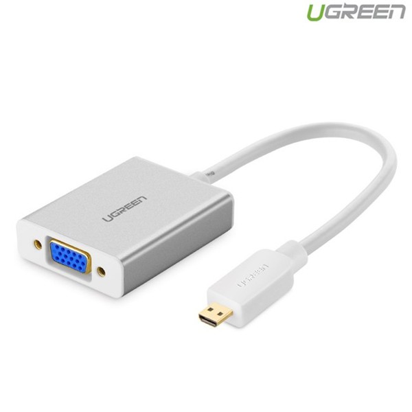 [Mã ELFLASH5 giảm 20K đơn 50K] Dây Cáp Chuyển Đổi Micro HDMI Sang VGA Và Audio Ugreen 40222 - Hàng Chính Hãng