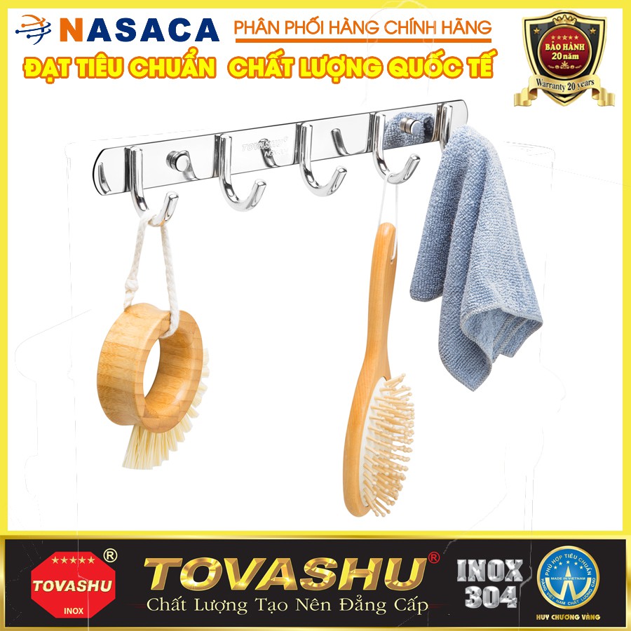 Móc áo u 5 móc Tovashu 304-U5 (5 móc) (Inox 304 - Bảo hành 20 năm)
