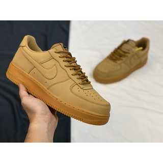 Giày NIKE AIr force 1 nâu da