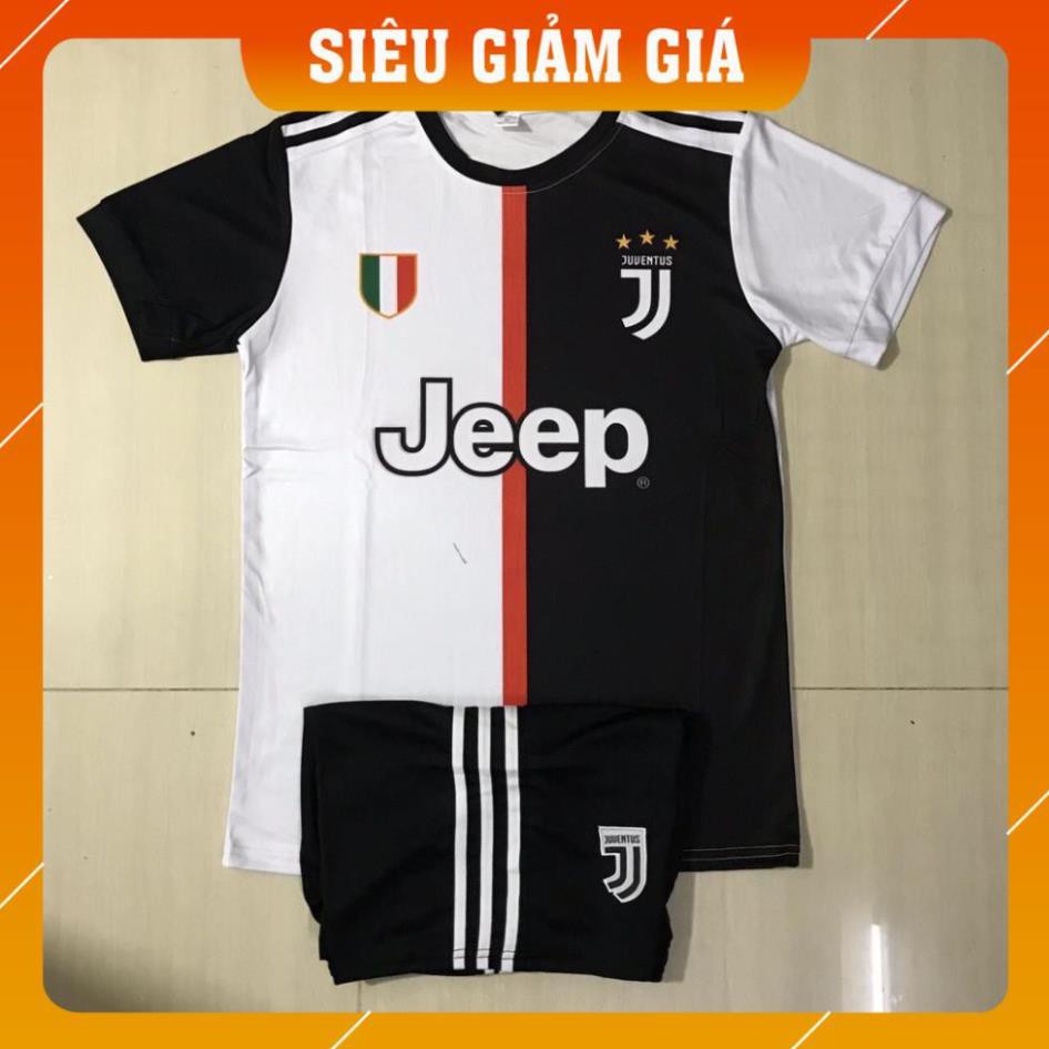 [RẺ VÔ ĐỊCH] Bộ Quần Áo Bóng Đá Trẻ Em CLB Juventus Thun Lạnh Cao Cấp Thái Lan Cực Chất - Màu Đen Trắng