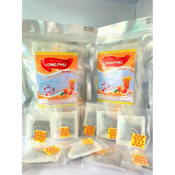 TRÀ ĐÀO thơm  gồm 50 túi lọc sét 100gr độc quyền LONG PHÚ