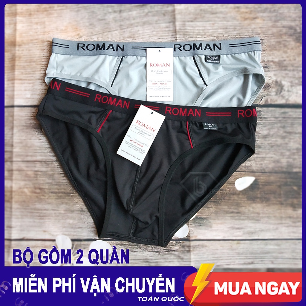 COMBO 2 Quần LÓT Nam - Nhiều Màu - Thun Lạnh Cao cấp ROMAN