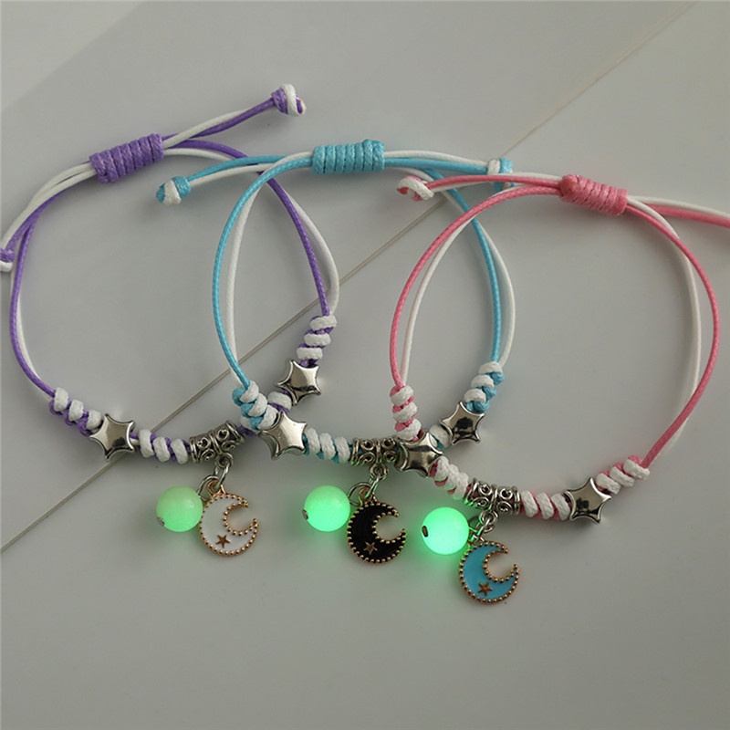 Set 3 Vòng Tay Dạ Quang Có Thể Điều Chỉnh Thời Trang Cho Cặp Đôi