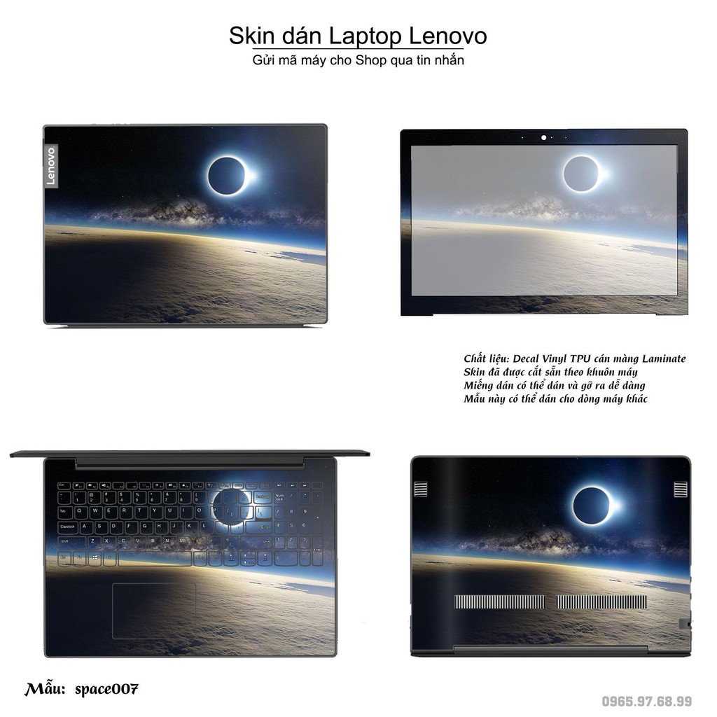 Skin dán Laptop Lenovo in hình không gian _nhiều mẫu 2 (inbox mã máy cho Shop)