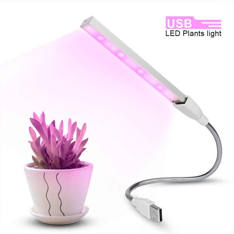 Đèn LED Trồng Cây Di Động 10W DC5V Với Ống Kim Loại Linh Hoạt Có Thể Xoay Linh Hoạt Cho Nhà Ở