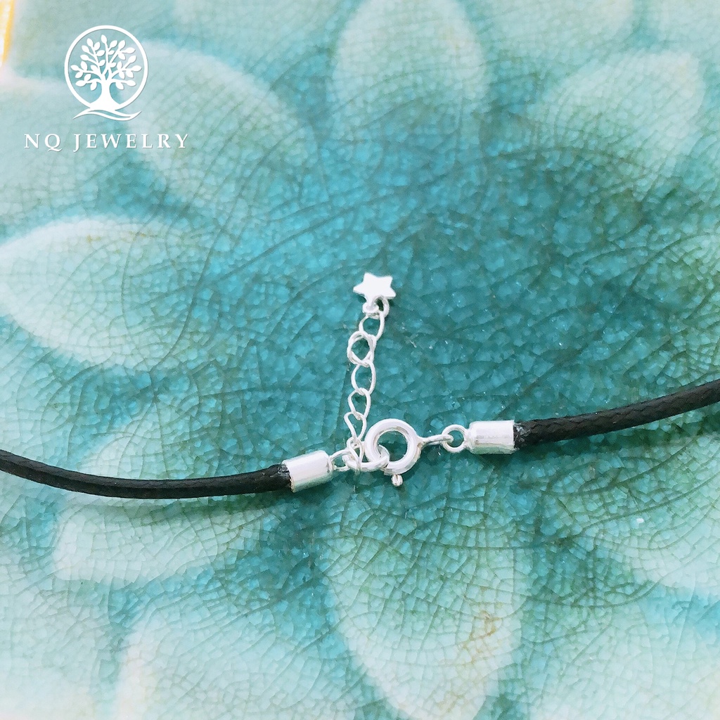 Dây da đen khoá bạc - NQ Jewelry