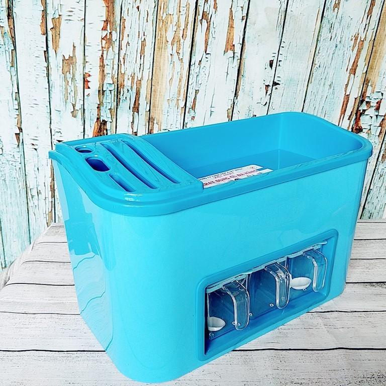 Kệ đựng gia vị 3 ly và đồ bếp Việt Nhật tặng kèm 3 ly - hộp để gia vị
