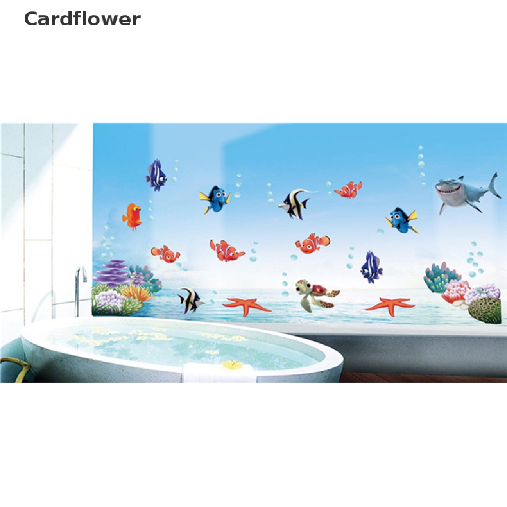 Giấy Dán Tường Hình Cá Hoạt Hình Trang Trí Phòng Tắm