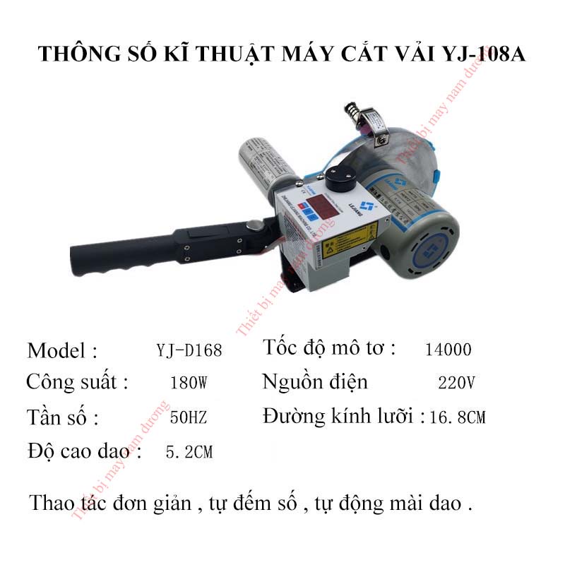 Máy cắt vải đầu bàn đồng hồ lớn LEJIANG 108 A chính hãng bảo hành 12 tháng ( nguyên bộ )