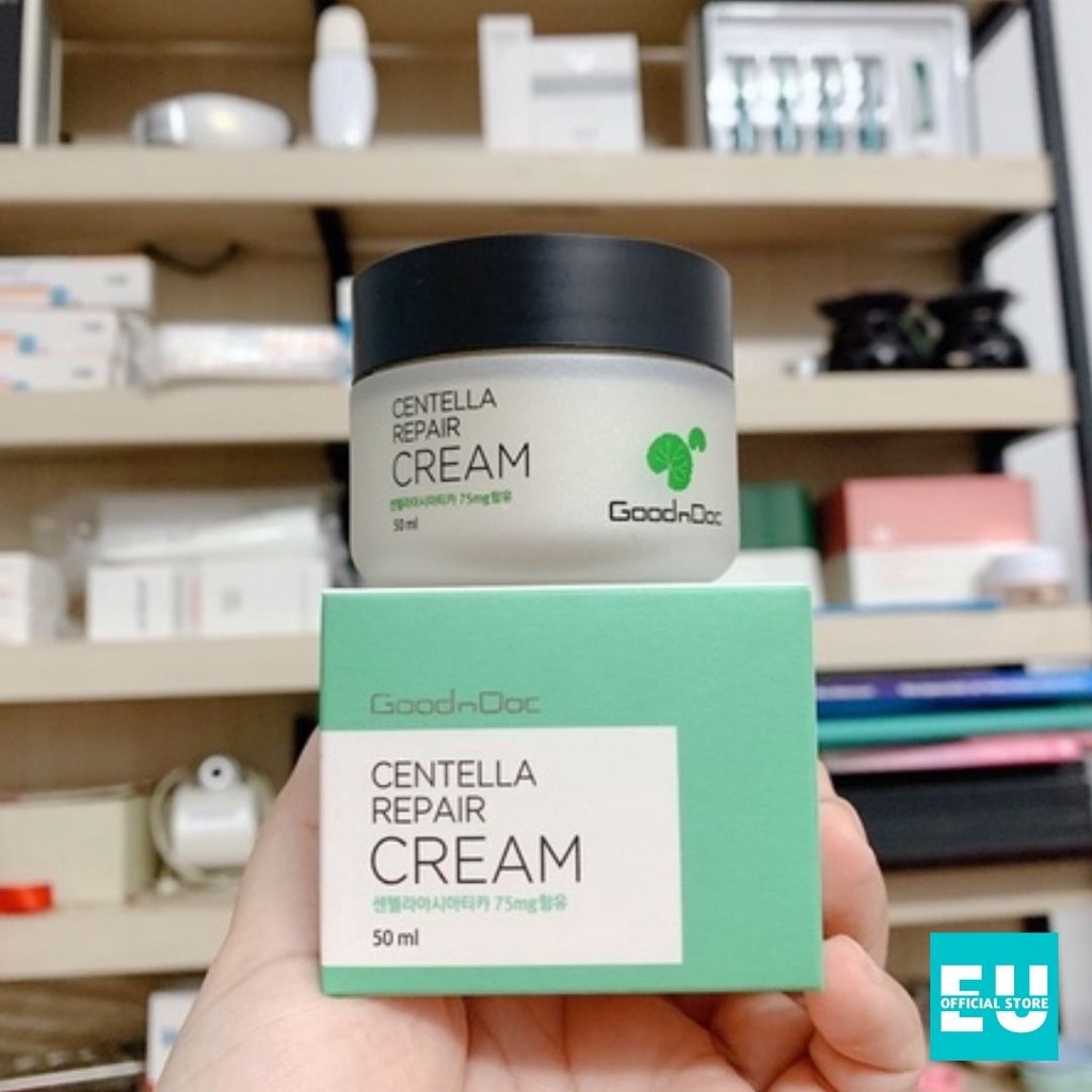 Kem Rau Má Goodndoc Centella Repair Cream Dưỡng Ẩm Phục Hồi Da 50ml