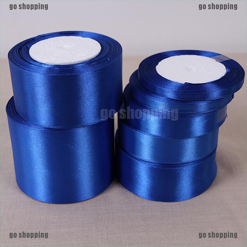 {go shopping}Royal Blue 25 Yards Silk Satin Ribbon Wedding Party Decoration Gift Wrapping Christmas