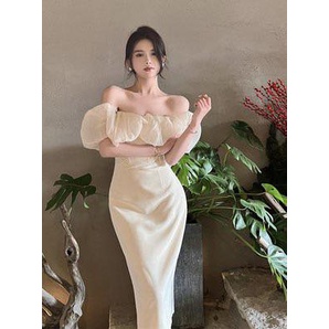 VÁY BODY PHỐI VOAN TƠ TRỄ VAI SANG CHẢNH