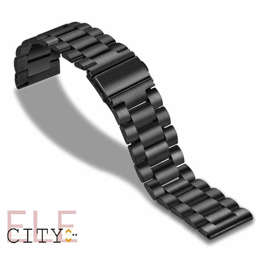 ✨COD✨Watch 20mm Double Snap Three-bead Solid Stainless Steel Replacement Strap