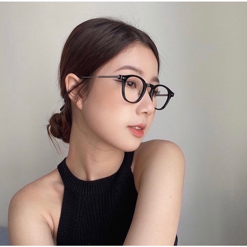 Gọng kính Eddy cao cấp - form bầu nhỏ chân kim loại
