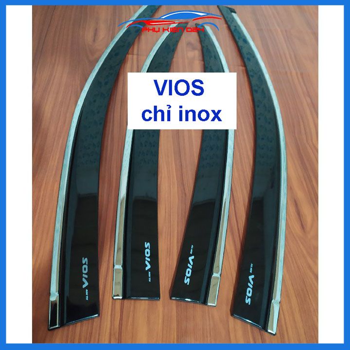 Vè mưa Vios 2019-2020 vè chỉ inox che mưa bảo vệ xe