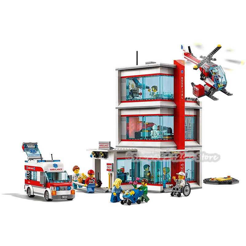 Đồ chơi Lắp ghép Mô hình City Hospital Bệnh Viện Thành Phố 02113 King 621087