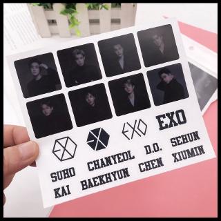 Miếng dán trang trí hình các thành viên nhóm nhạc EXO