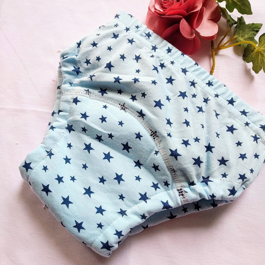 Combo 3 Quần bỏ bỉm vải cotton 6 lớp siêu thấm hiệu Goodmama cho Bé trai từ 5 - 17kg. Giao màu ngãu nhiên.