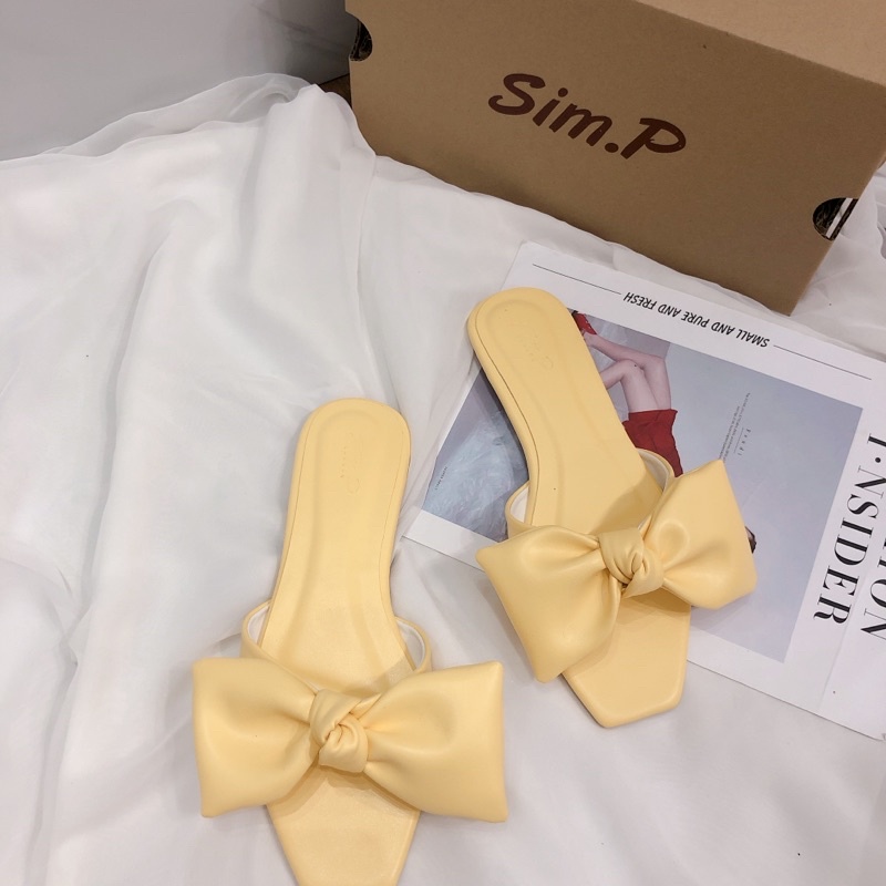 Dép nữ simpshoes quai nơ xòe to - LISA