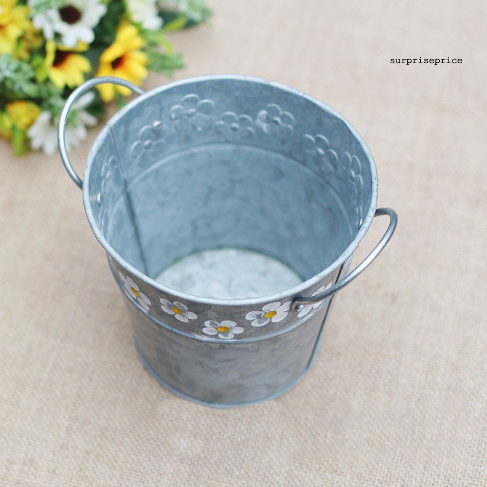 Chậu Hoa Khô Bằng Sắt Chạm Khắc Hoa Văn Tinh Tế Sang Trọng