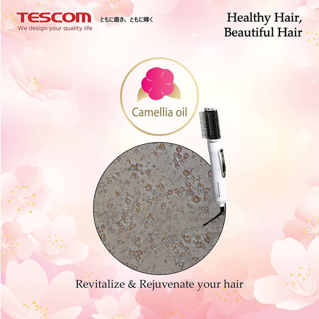 Lược sấy tạo kiểu tóc bổ sung ion âm Tescom NBIC32 (Bản quốc tế, điện áp dùng 100V-240V phù hợp toàn thế giới)