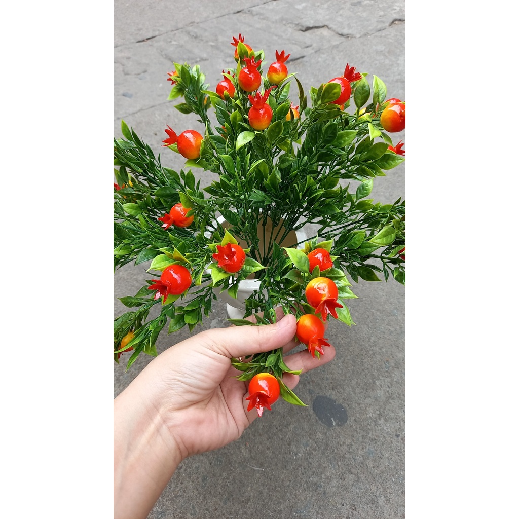 1 Bụi trái cây mini giả 35cm siêu cute - Hoa giả - Hương Flower
