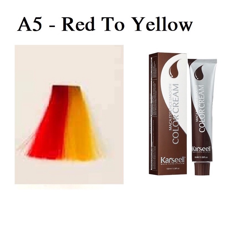 Tuýp Bóc Màu Đỏ A5 Cao Cấp Karseell Italy Red Change Yellow, Red To Yellow Hair Color Remover