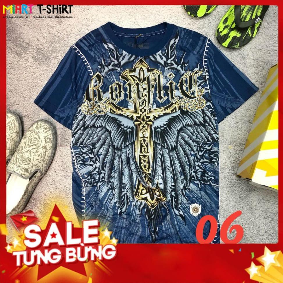 FREESHIP - Áo phông thái nam nữ cổ tròn unisex in hình thánh giá phản quang Konflic cotton cao cấp (sỉ inbox)