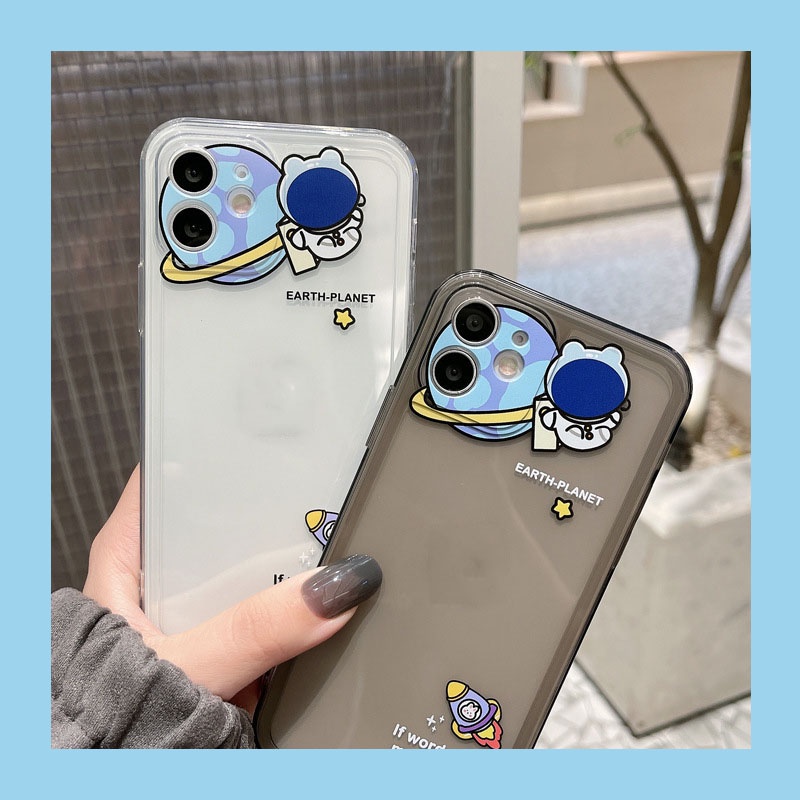 ốp iphone 11 Ốp điện thoại silicon họa tiết hình phi hành gia cho iPhone 11 Pro Max X Xr Xs Max 7 8 Plus Se 2020 12 pro max 12 mini 13 pro max 13 mini