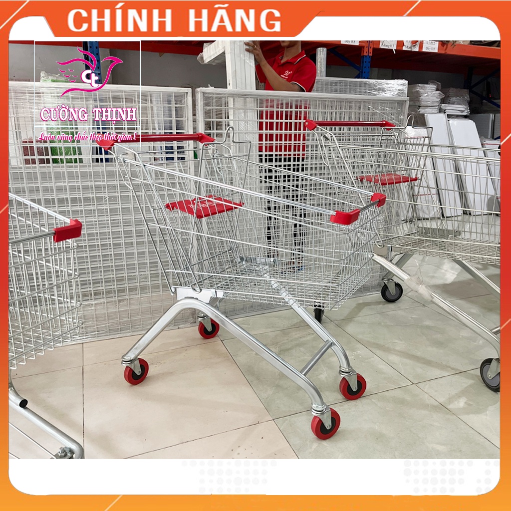 Xe đẩy siêu thị 60 lít, xe đẩy mua sắm
