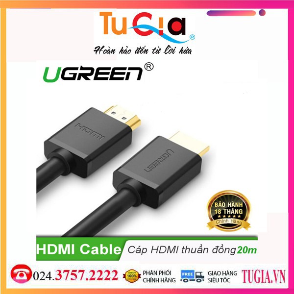 [Mã ELMS5 giảm 7% đơn 300K] Dây HDMI 20M Ugreen 10112 - Hàng chính hãng