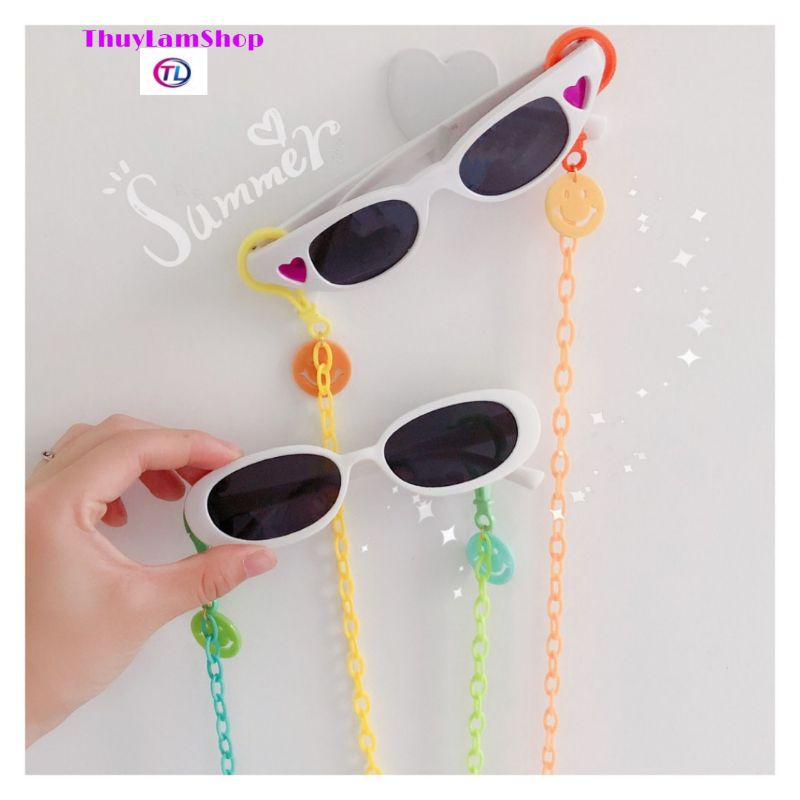 Dây đeo trang trí khẩu trang/mắt kính chống rớt gắn mặt cười thời trang tiện lơi