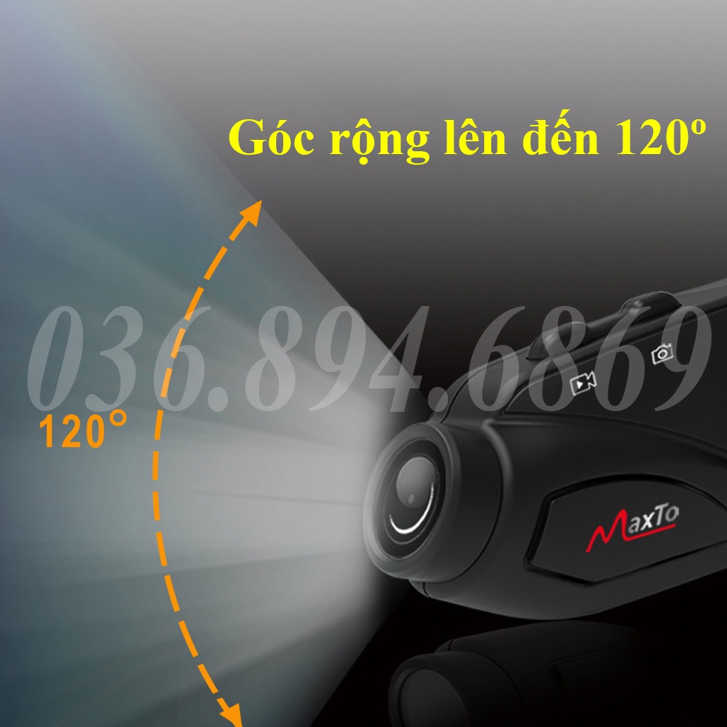Tai nghe gắn mũ bảo hiểm kiêm camera hành trình đa năng Maxto M3/M3S