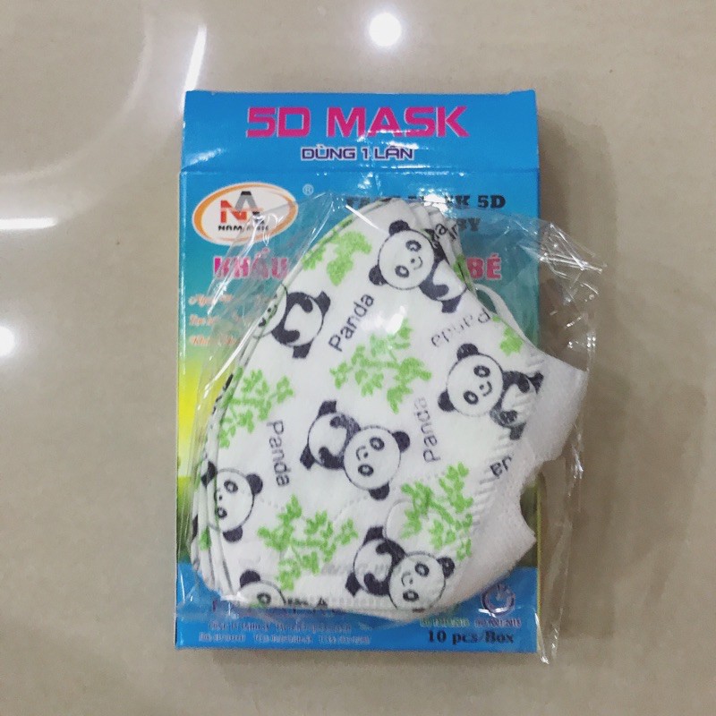 Khẩu trang trẻ em 5D Farmapro - Nam Anh (hộp 10 cái)