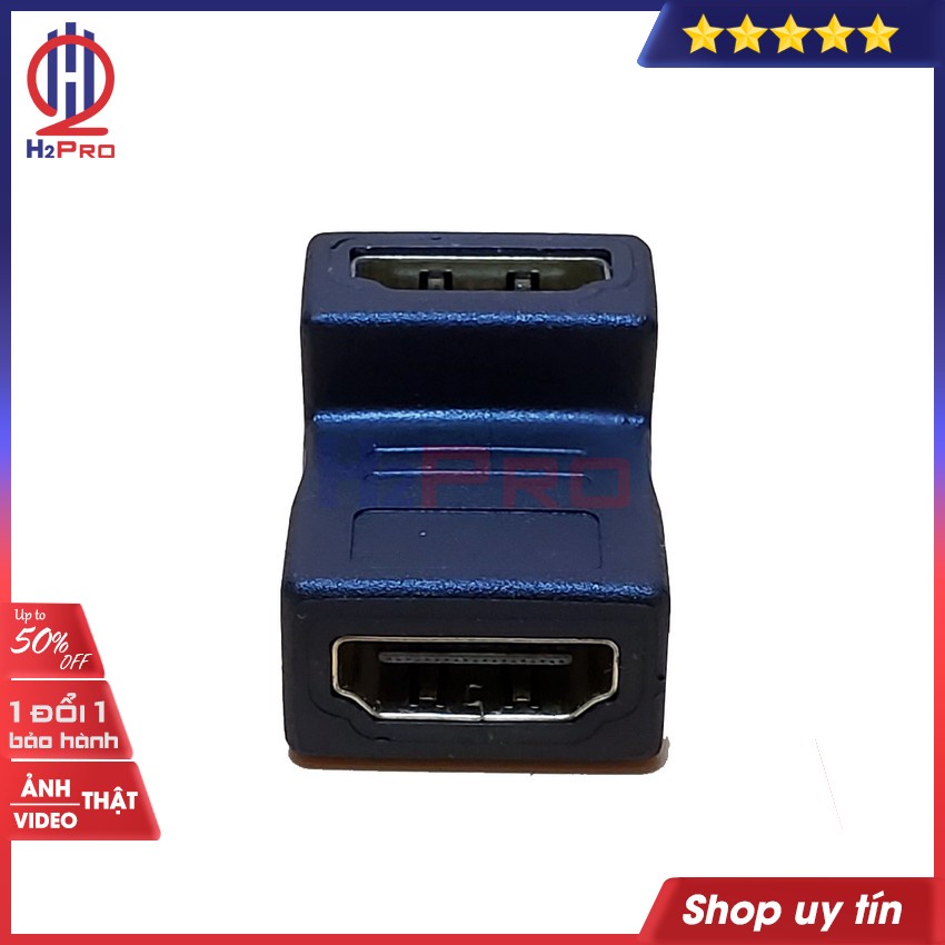 Đầu nối hdmi H2pro cao cấp loại thẳng-vuông góc (1 cái), đầu nối dây hdmi 2 đầu dương âm