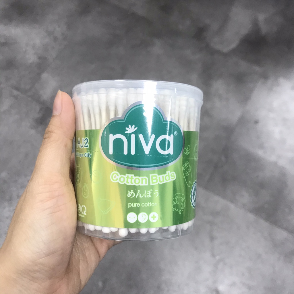 Tăm Bông Ngoáy Tai LIPZO Niva Cotton Buds AJ2 -  Tăm bông ráy tai 200 que /hộp