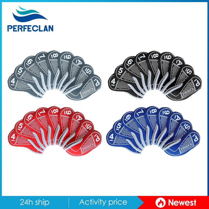 Set 9 Vỏ Bọc Bảo Vệ Đầu Gậy Đánh Golf Bằng Cao Su Tổng Hợp