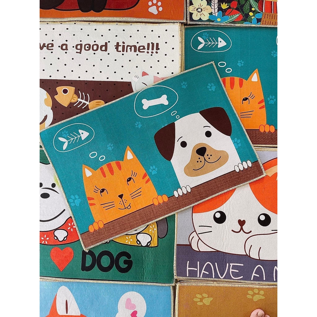 THẢM CHÂN 3D HÌNH THÚ nhiều mẫu(Kích thước: 60*40cm) - Labi