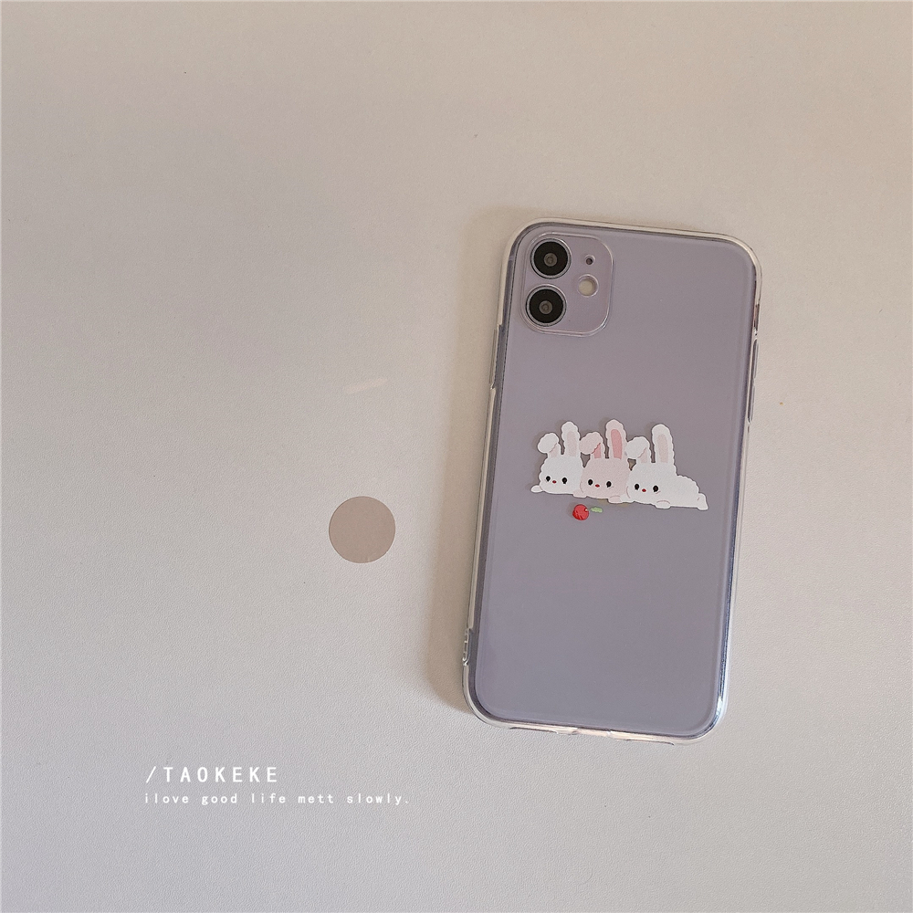 Ốp lưng iphone Ốp Điện Thoại In Hình Ba Thỏ Dễ Thương Cho iphone 14 6 6plus 6s 6s plus 6 7 7plus 8 8plus x xs xs xs max 11 11 pro 11 promax / 12 / 12 / Dinuo case