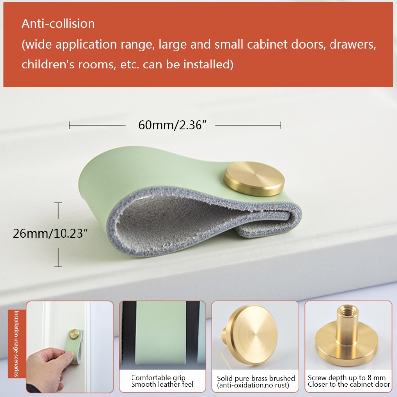 Tay Nắm Ngăn Kéo Tủ Bằng Da Handmade