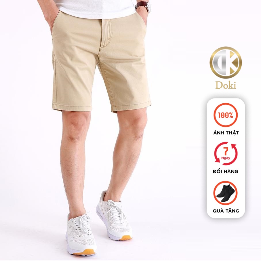 Quần Short Nam Kaki Cao Cấp Mềm Mịn DOKI SKA Màu Trẻ Trung Phong Cách Hàn Quốc