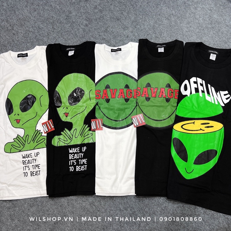ÁO SOULLESS TEE - ALIEN & E.T - ÁO UNISEX SIZE USA