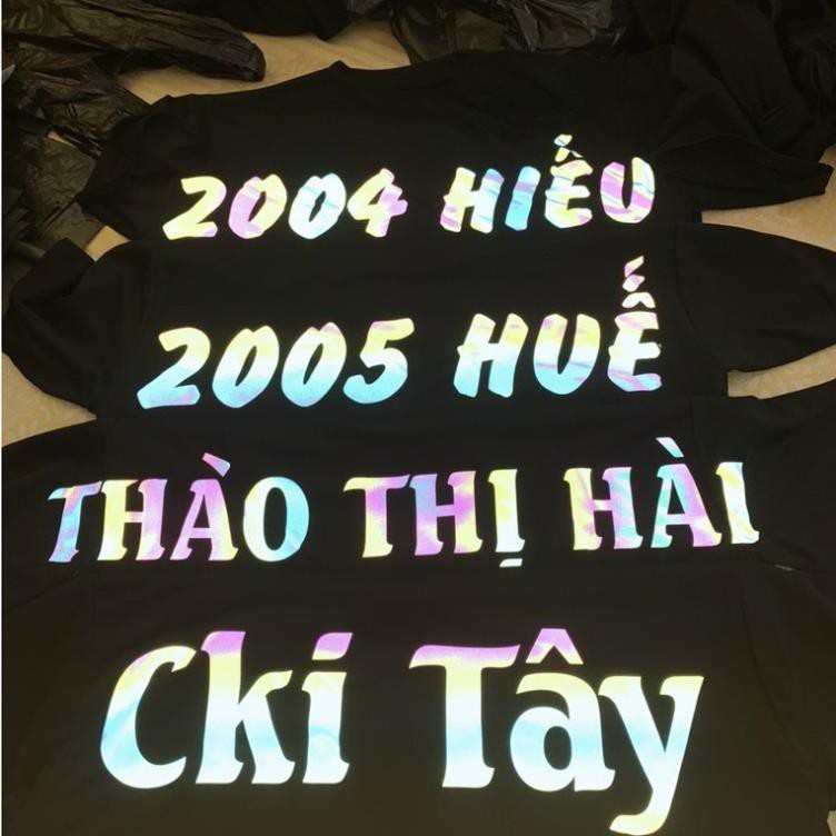 Áo Thun Tay Lỡ Unisex HÌNH THẬT - IN TÊN THEO YÊU CẦU Phản Quang Nam Nữ From Rộng  ཾ