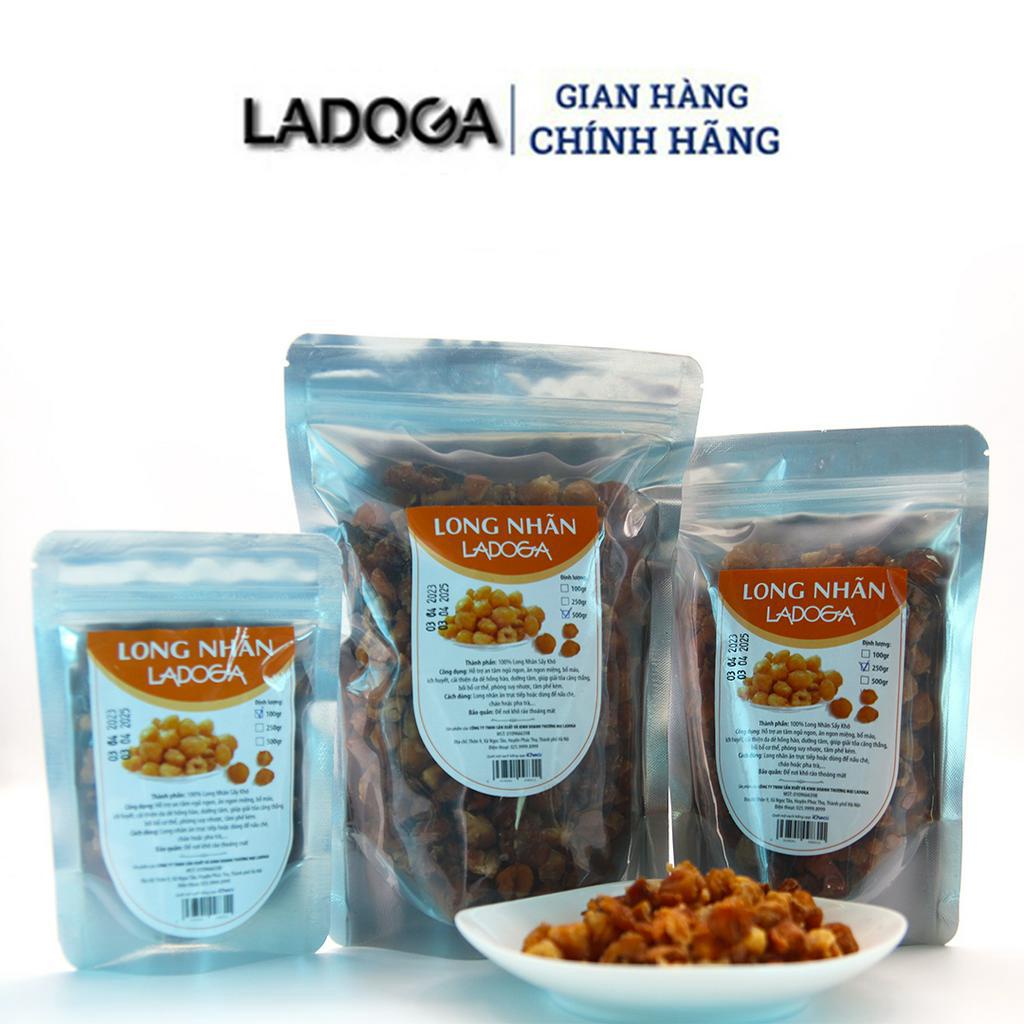 Long Nhãn LADOGA sấy khô loại 1 gói túi 100g, 250g, 500g được tách từ nhãn lồng Hưng Yên