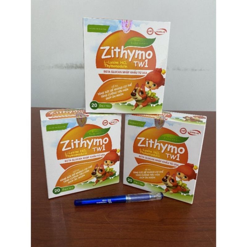 Ăn ngon tăng cường đề kháng Zithymo TW1 Bổ sung vitamin acid amin tăng cường đề kháng, tiêu hoá tốt, ăn ngon - Hộp 20ống