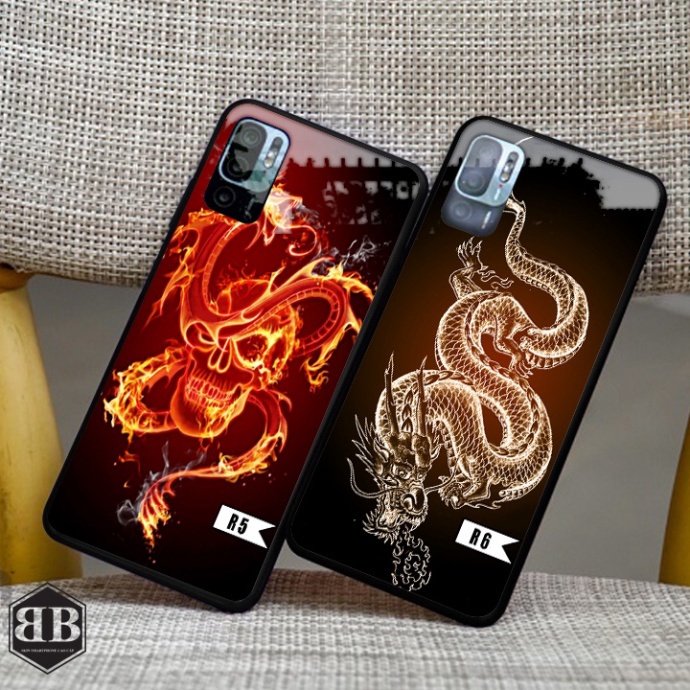 Ốp lưng kính cường lực Xiaomi Redmi Note 10 5G nhiều mẫu rồng mới