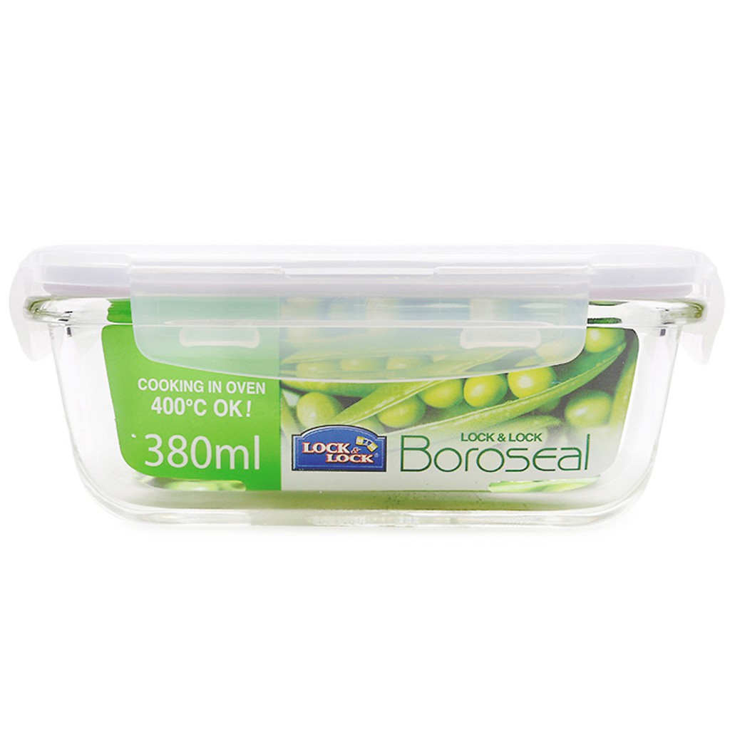 Hộp bảo quản thủy tinh hình chữ nhật L&L LLG422 - 380ML