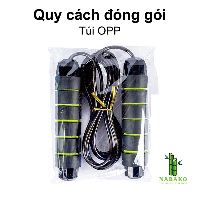 [DÀI 2.8M] Dây Nhảy Thể Dục Giảm Cân Lõi Cáp Tăng Thể Lực Loại Tốt - Nabako